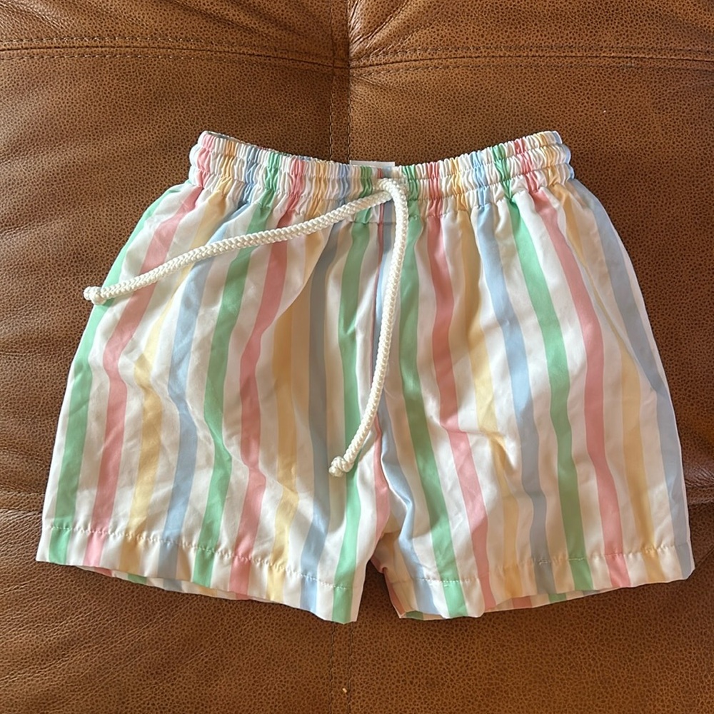 Cecil and Lou pastel stripe swim trunk